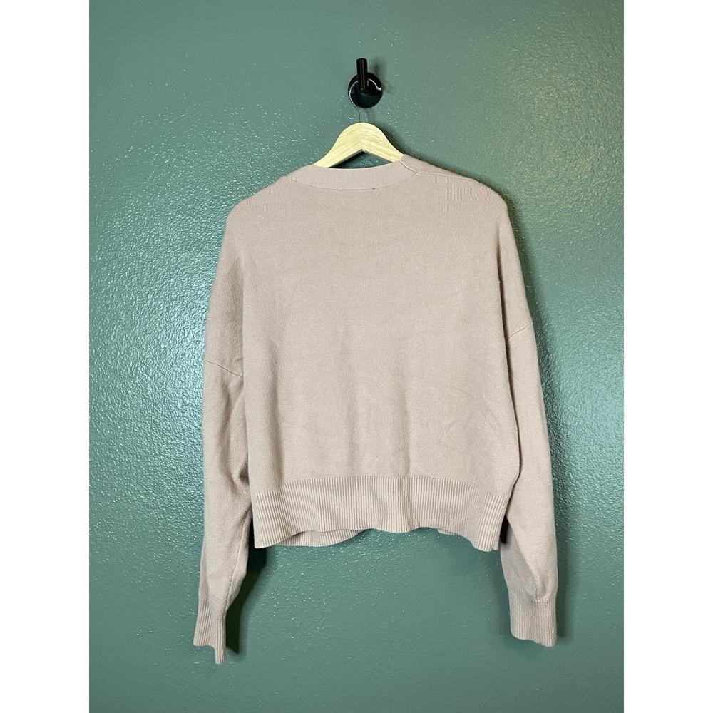 Express Womens V Neck Dolman Sleeve Pale Pink Cardigan Sweater Top Size M - Picture 2 of 4